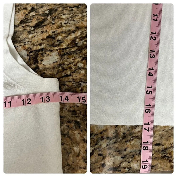 dana buchman Ivory Sleeveless Nylon Blend Pullover Blouse XS Preppy Contemporary - Picture 5 of 8